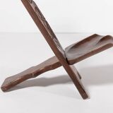Paire de chaises africaines sculptées vintage