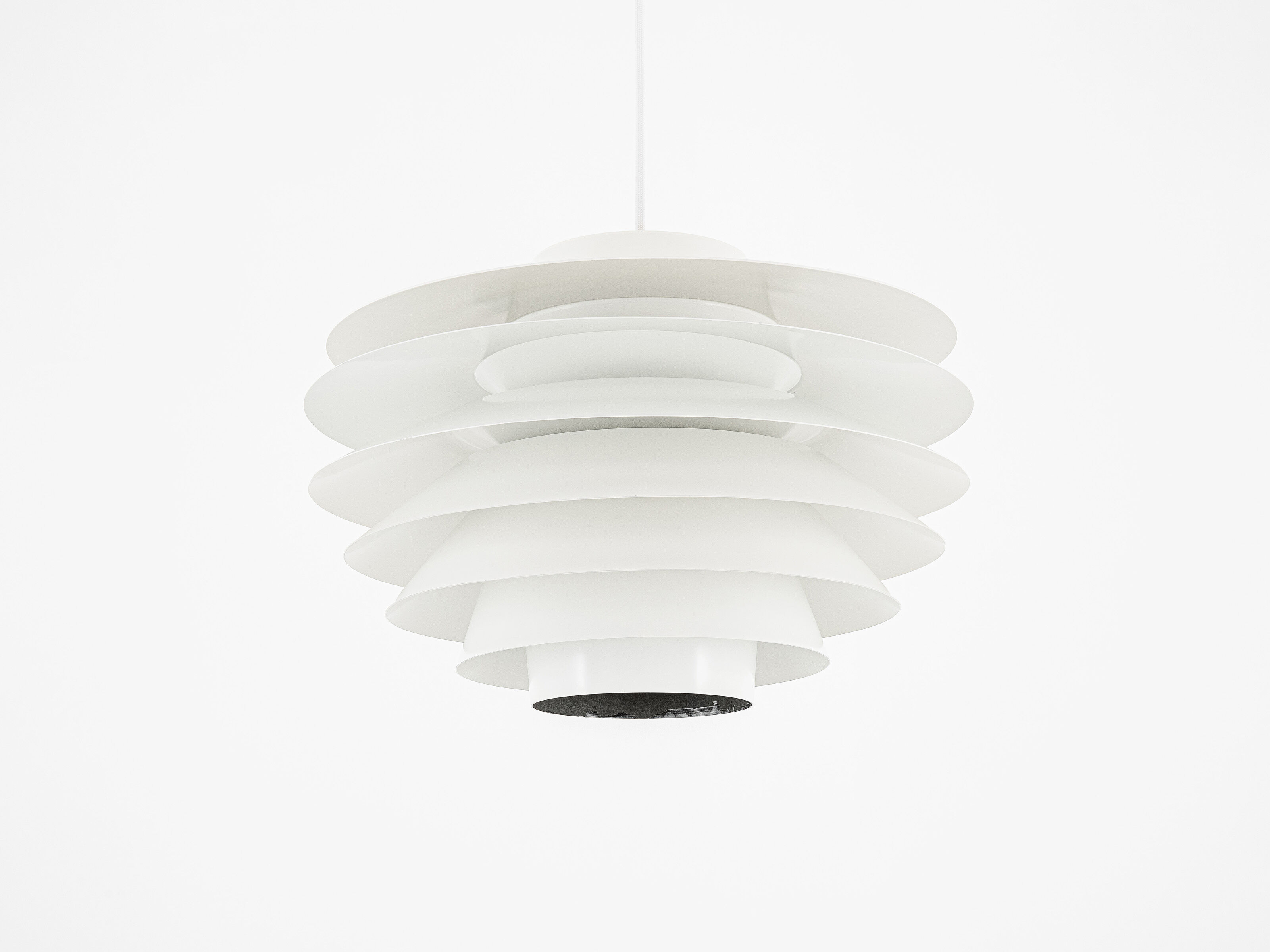 Medium white Verona lamp by Svend Middelboe for Nordisk Solar