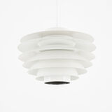 Medium white Verona lamp by Svend Middelboe for Nordisk Solar