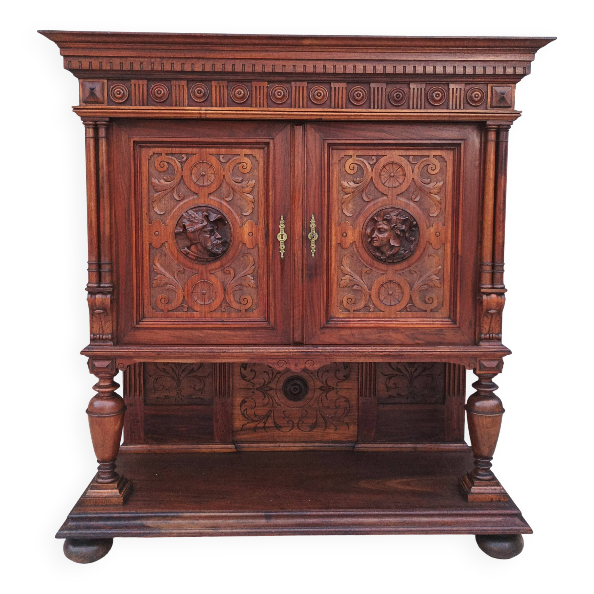 Renaissance walnut credenza