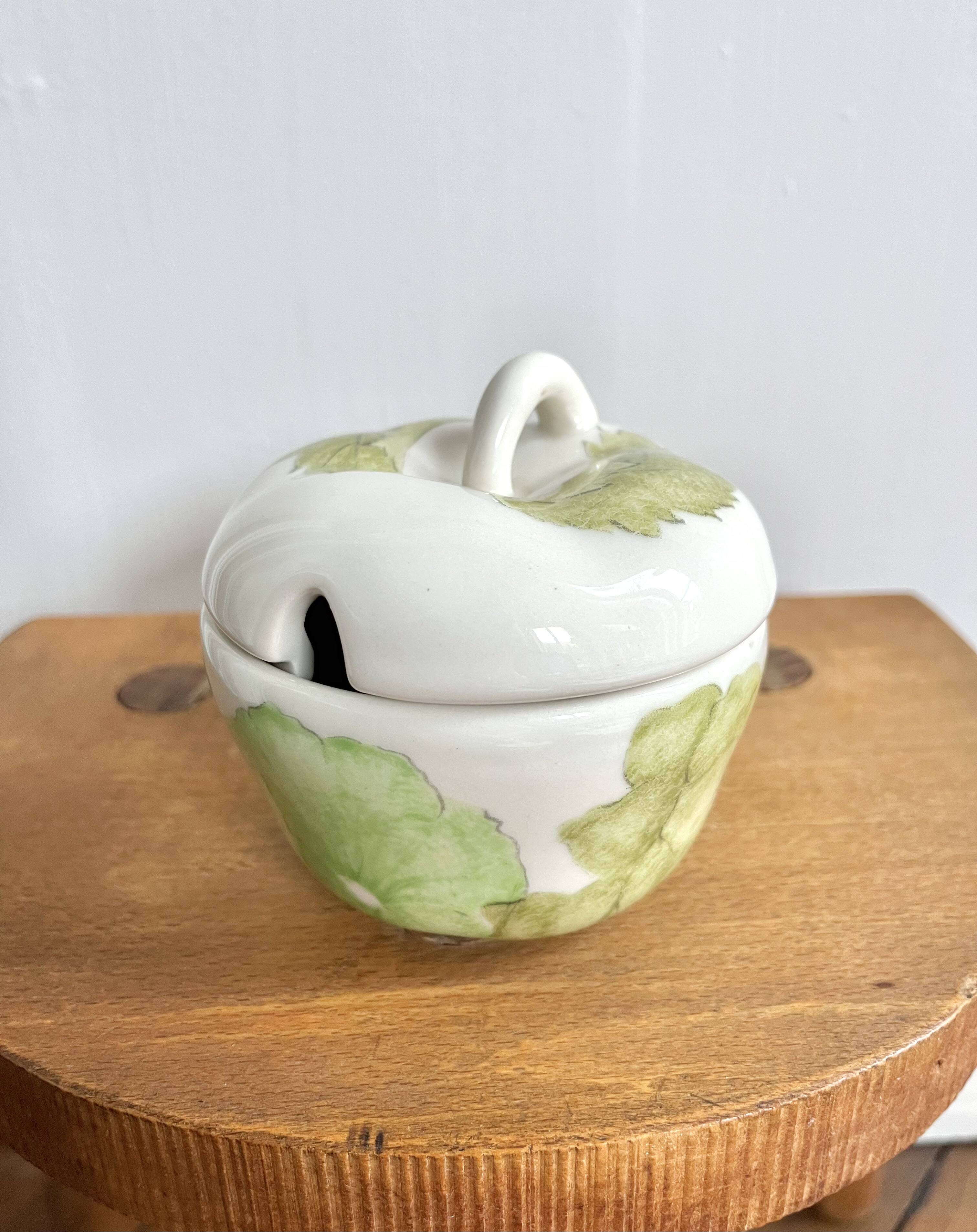 Sucrier confiturier forme pomme vintage