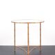 Vintage table / side table in gold metal with a mirrored top.