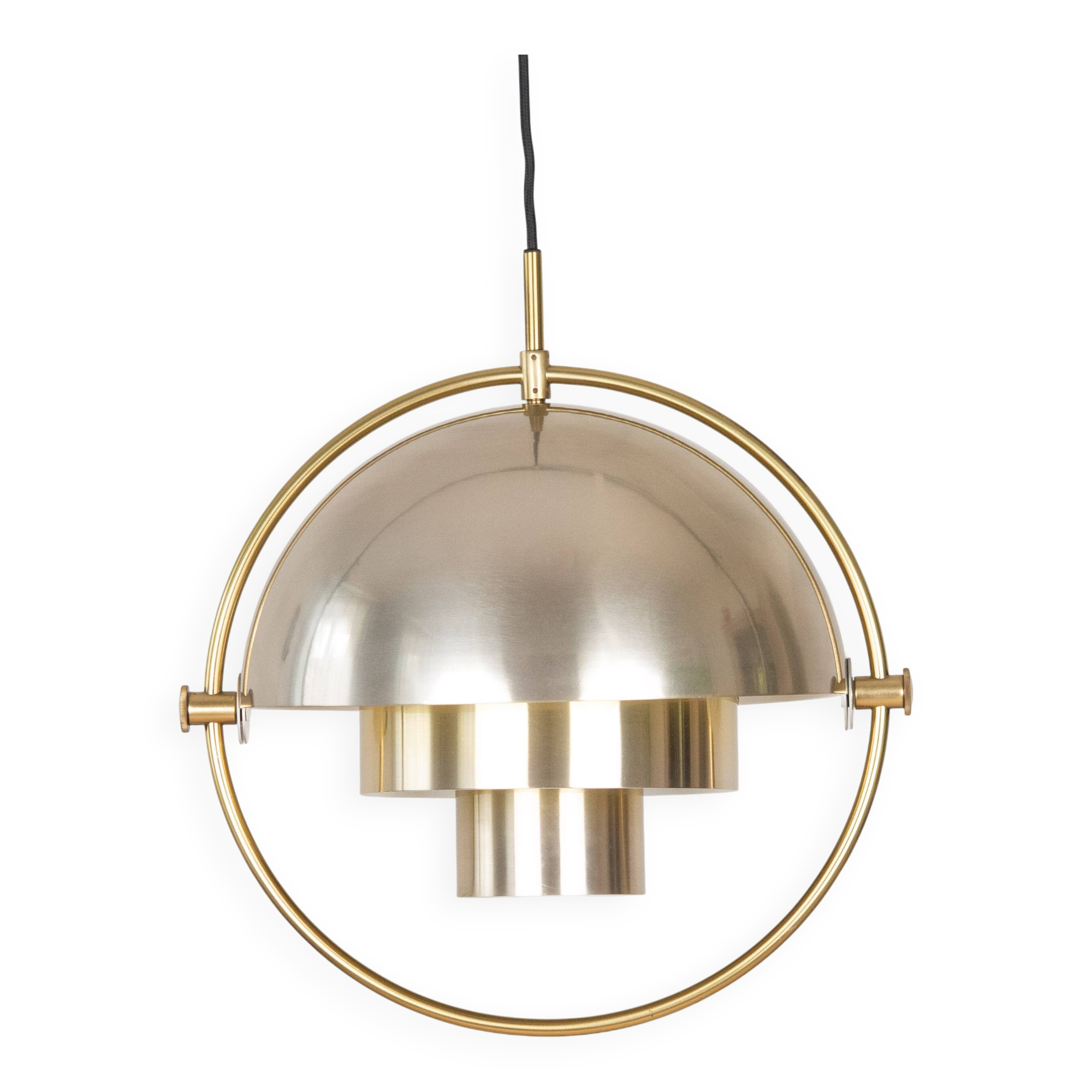 Danish vintage pendant lamp Multi lite by Louis Weisdorf, Lyfa, 1972