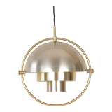 Danish vintage pendant lamp Multi lite by Louis Weisdorf, Lyfa, 1972