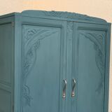 Parisian art deco wardrobe blue gray 1930
