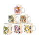 6 cups service, vintage mugs from the 70s, Staffordshire Kiln Craft