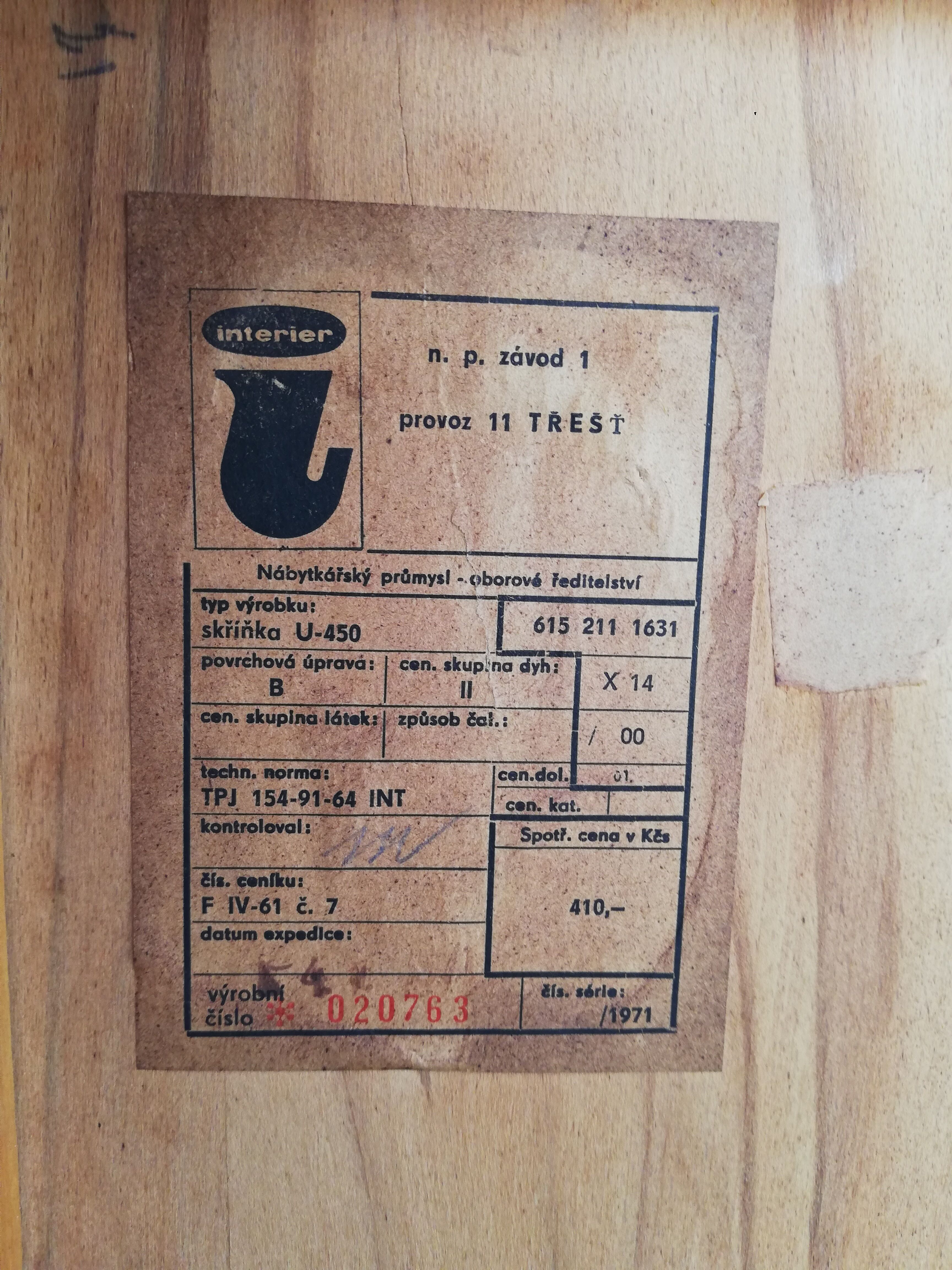 Commode, enfilade Tchèque vintage, Jiri Jiroutek U458, 1960 style scandinave