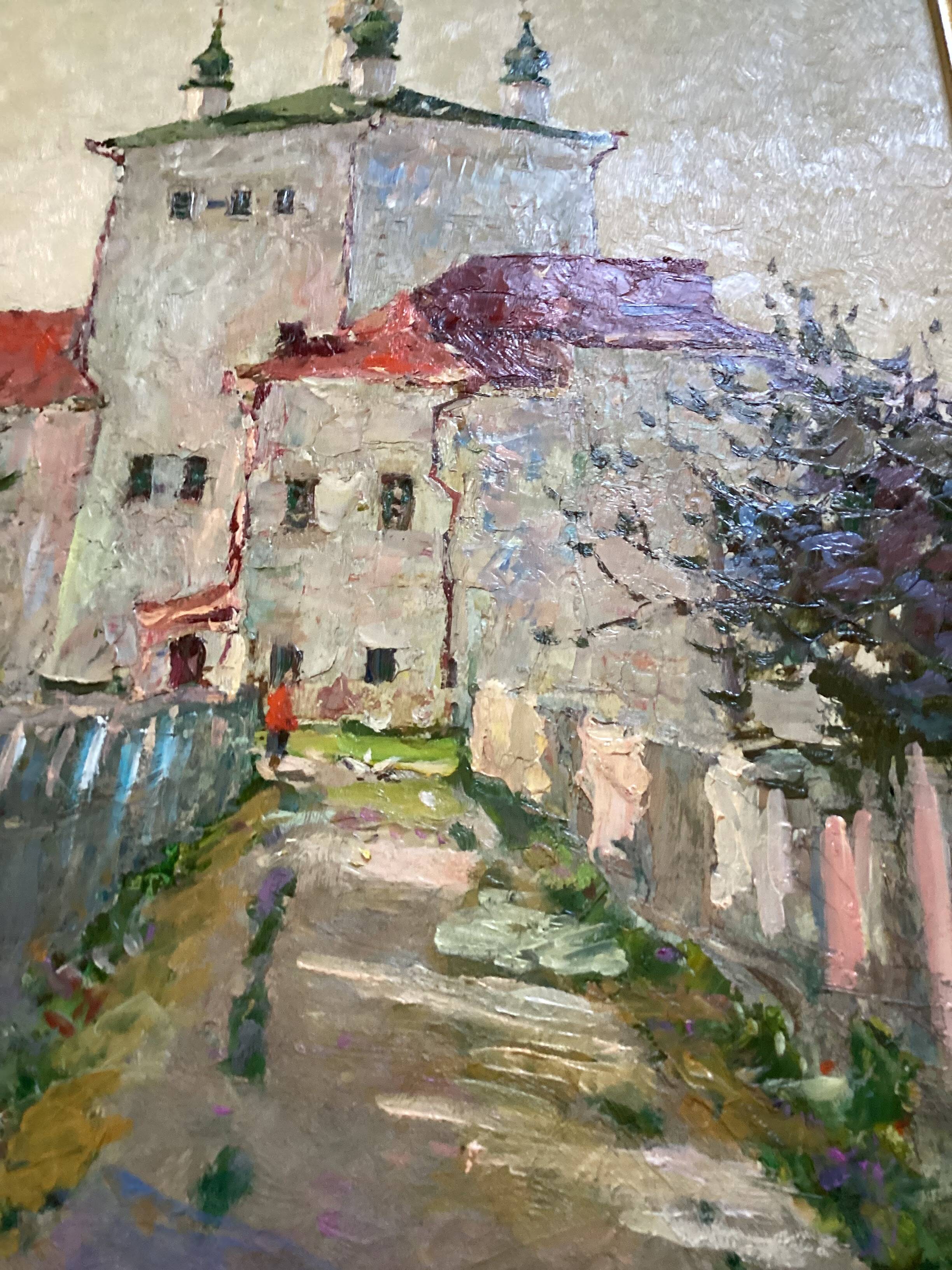 Old painting Oil on cardboard dimensions: height - 59 cm - width - 49 cm -