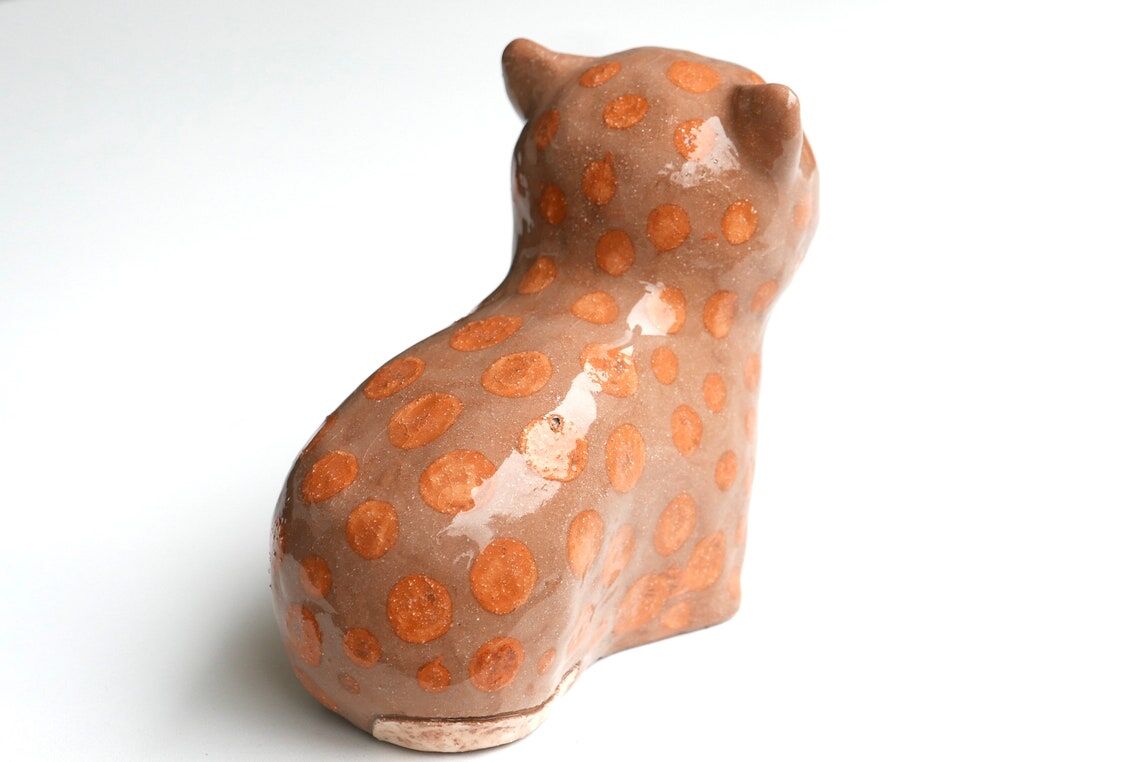 Signed ceramic cat, 70s