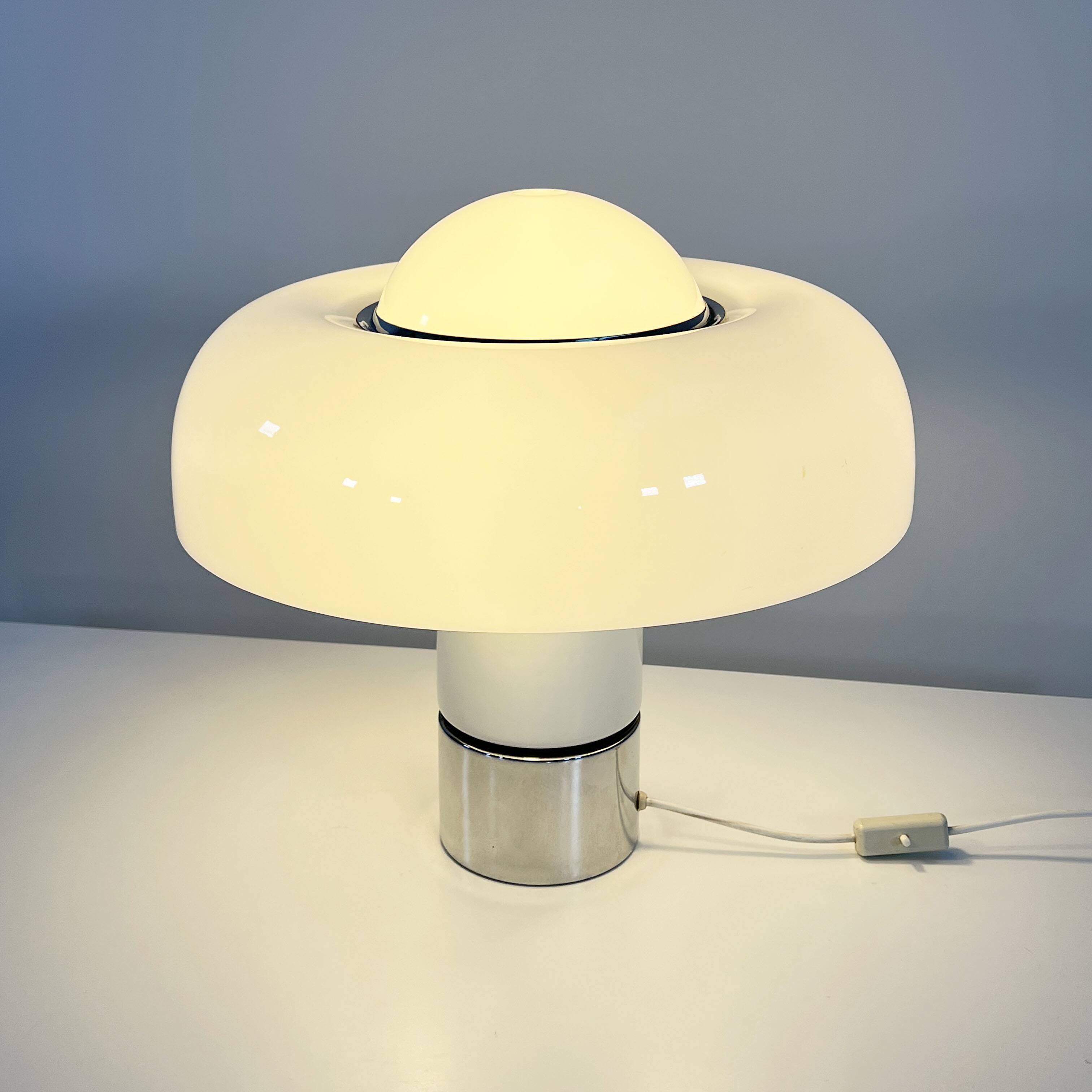 Lampe Murale Guzzini Makio Hasuike - Années 70 Transparente - Design Italien Vintage