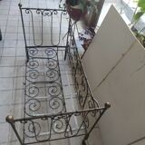 Bench baby cot vintage wrought iron