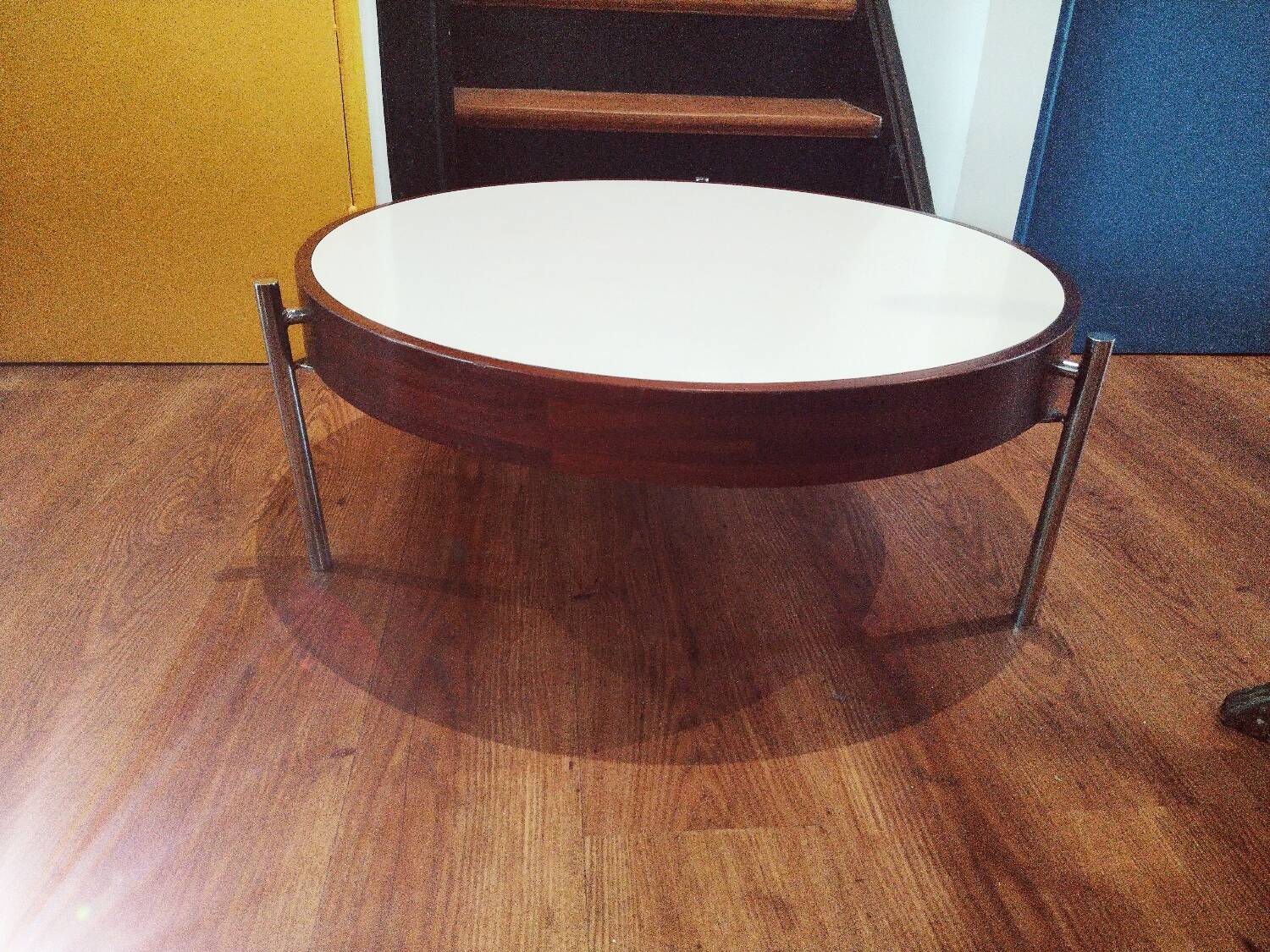 Teak tripod coffee table, 1970s