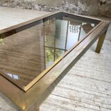 Table basse en laiton années 60