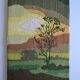 Tapisserie vintage 70's de Françoise Leroux 46x32 cm