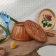 Round box with bamboo lid - vintage
