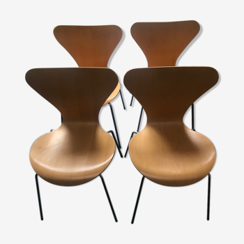 4 chaises Butterfly serie 7 Arne Jacobsen