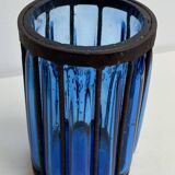 Embedded blown glass vase