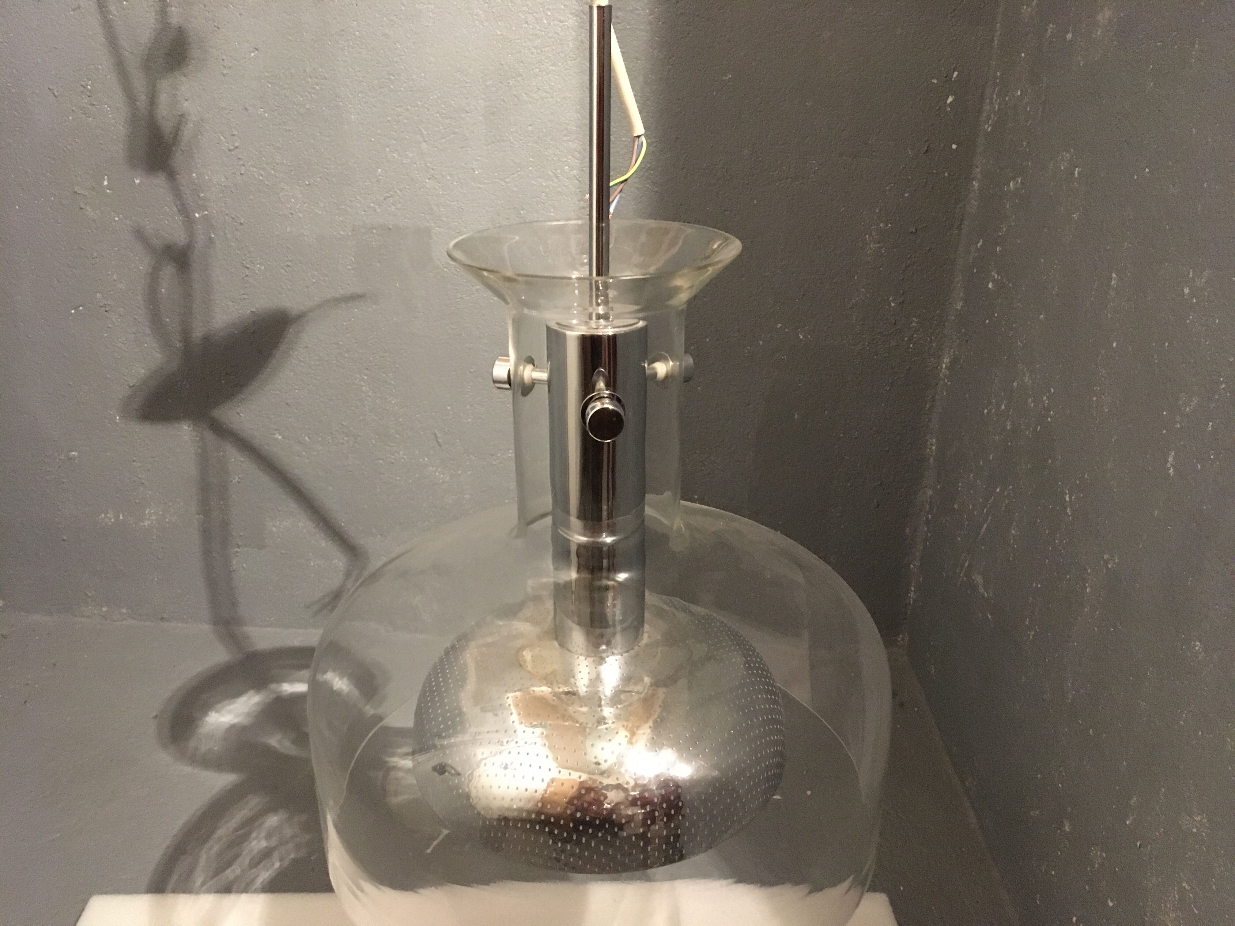 Anders Pehrson chrome glass pendant lamp