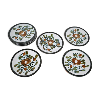 Dessert plates Boch La Louvière 1970.