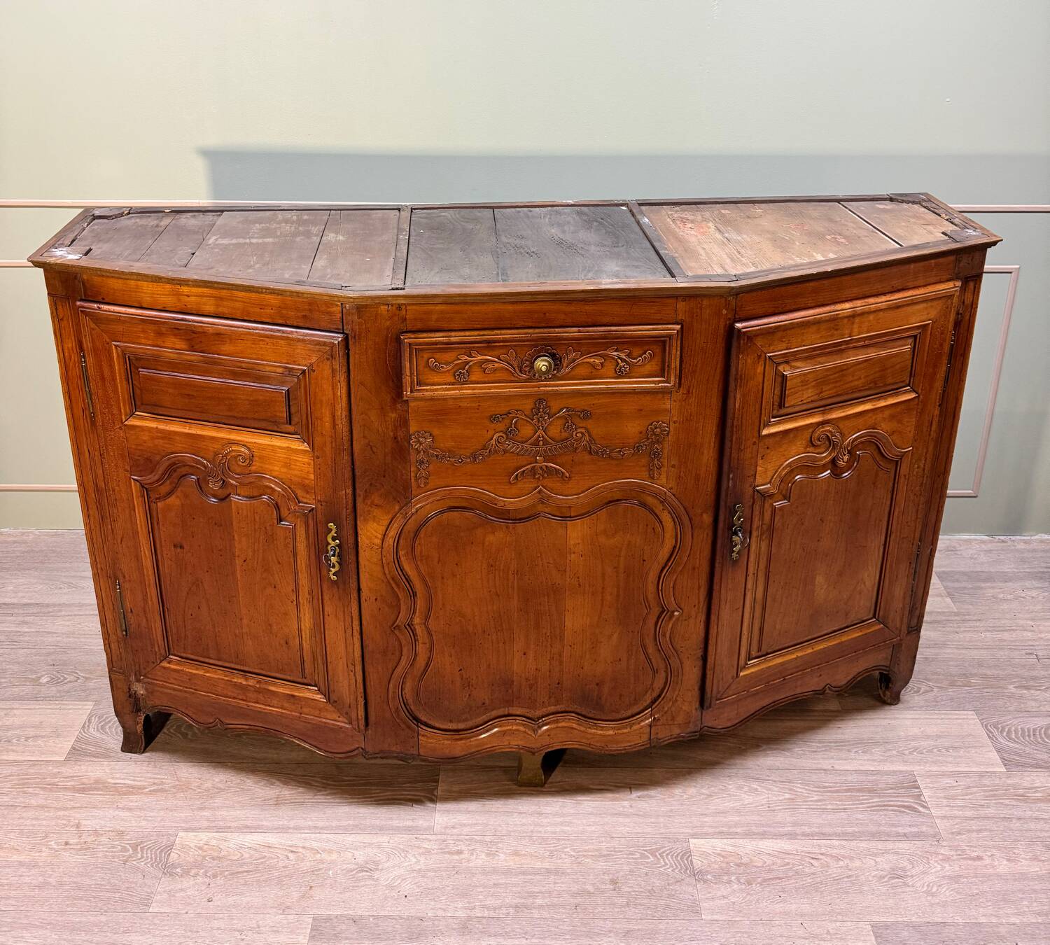 Buffet With Cut Sides In Cherry Wood From Louis XV XVIII Eme Century