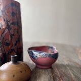 Arts cerams Grand feu enameled ceramic bowl, Saint Armand 1960