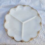 Plat serviteur opaline blanche