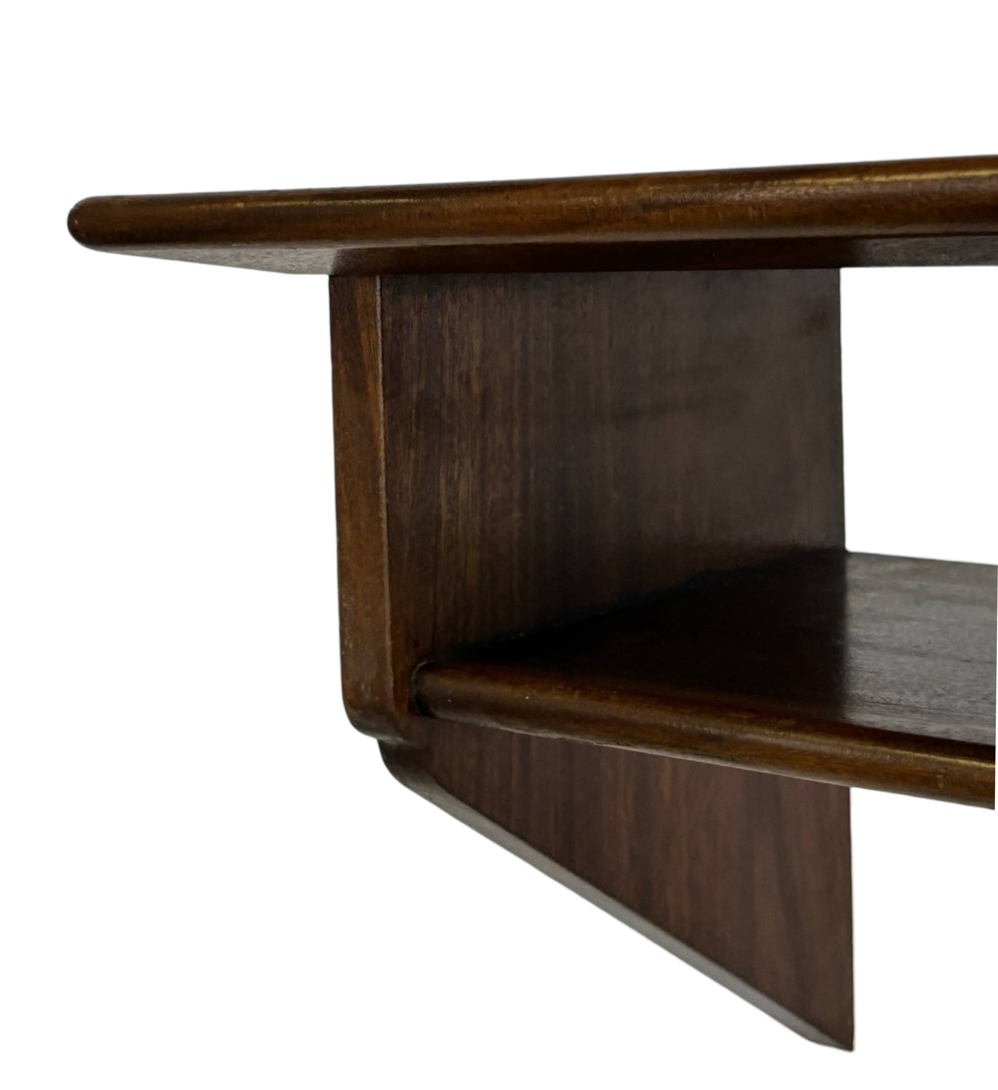 Vintage Danish rosewood wall shelf open floating shelf 60s design