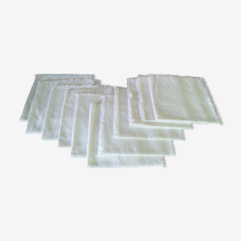 Set of 12 damask cotton towels
