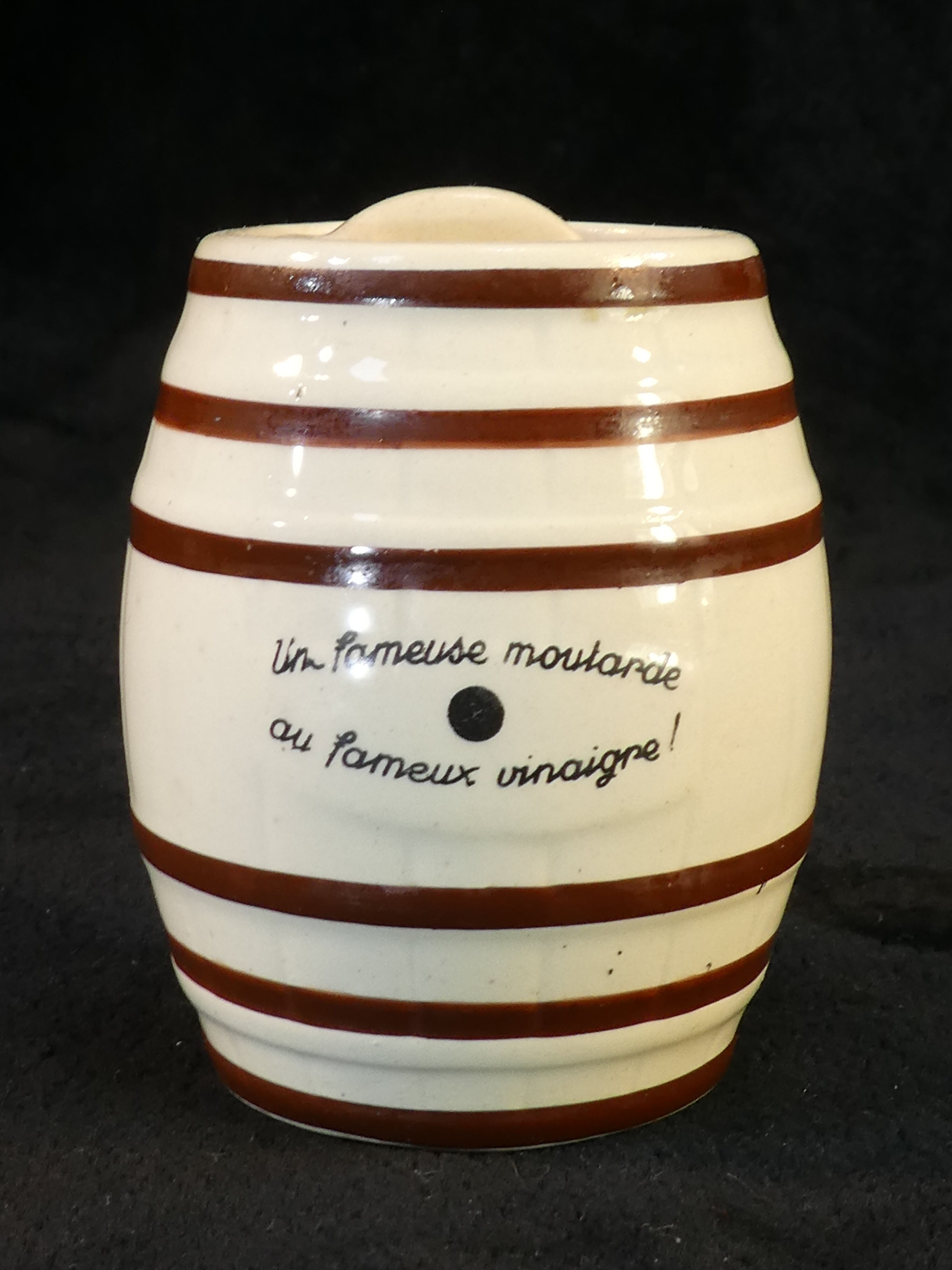 Advertising mustard maker dessaux fil in digoin sarreguemines faiences