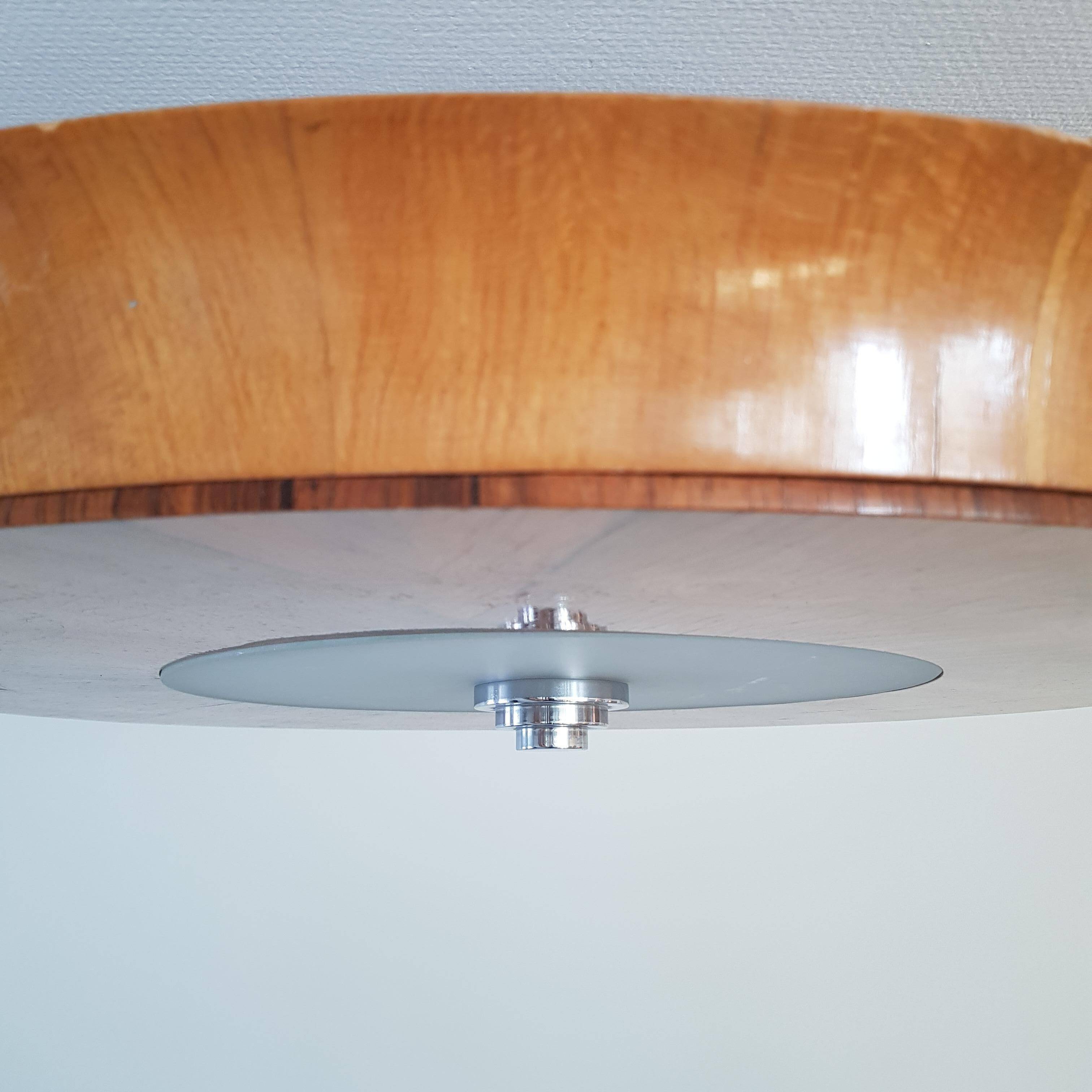 Large recessed lamp with complex floral inlay, Swedish Grace