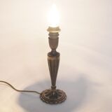 Pied de lampe bronze cannelé