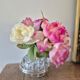 Antique glass and silver-plated flower holder