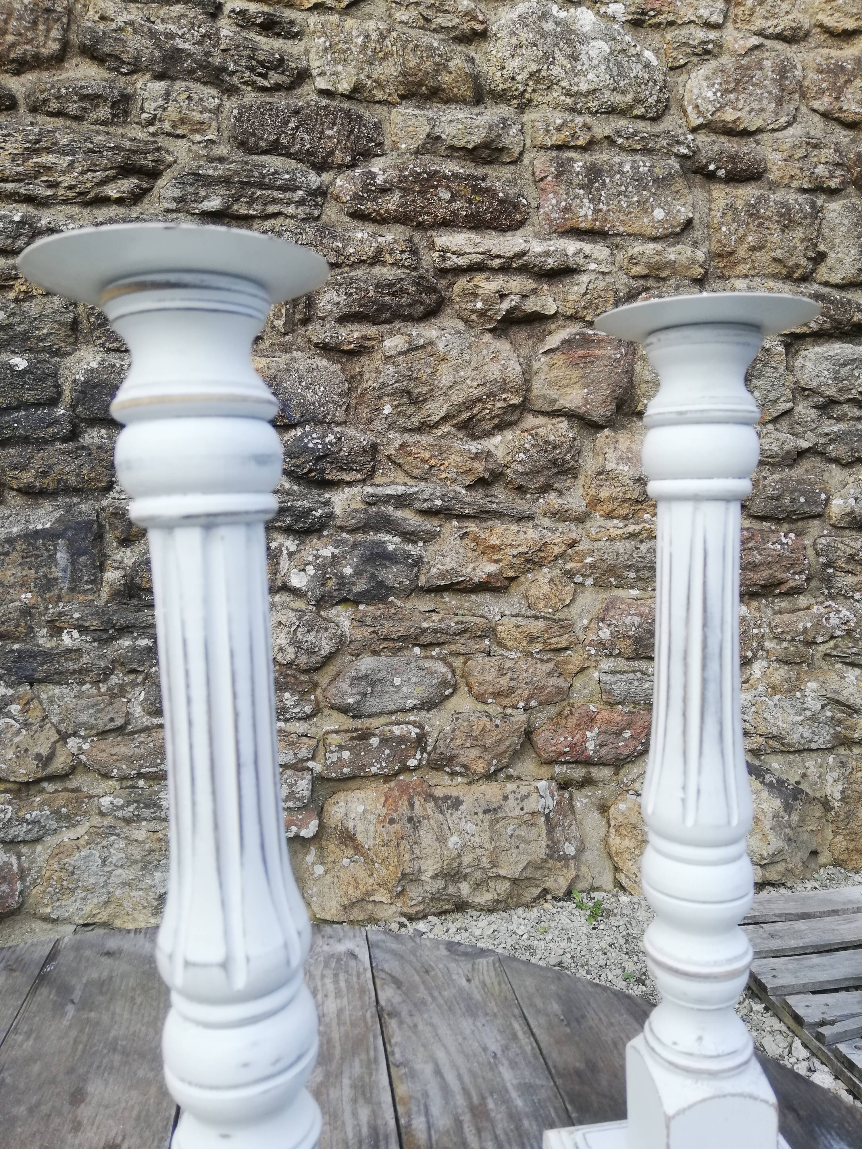 Wooden candle holder