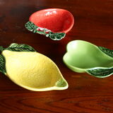 Set of 3 cups in earthenware slip