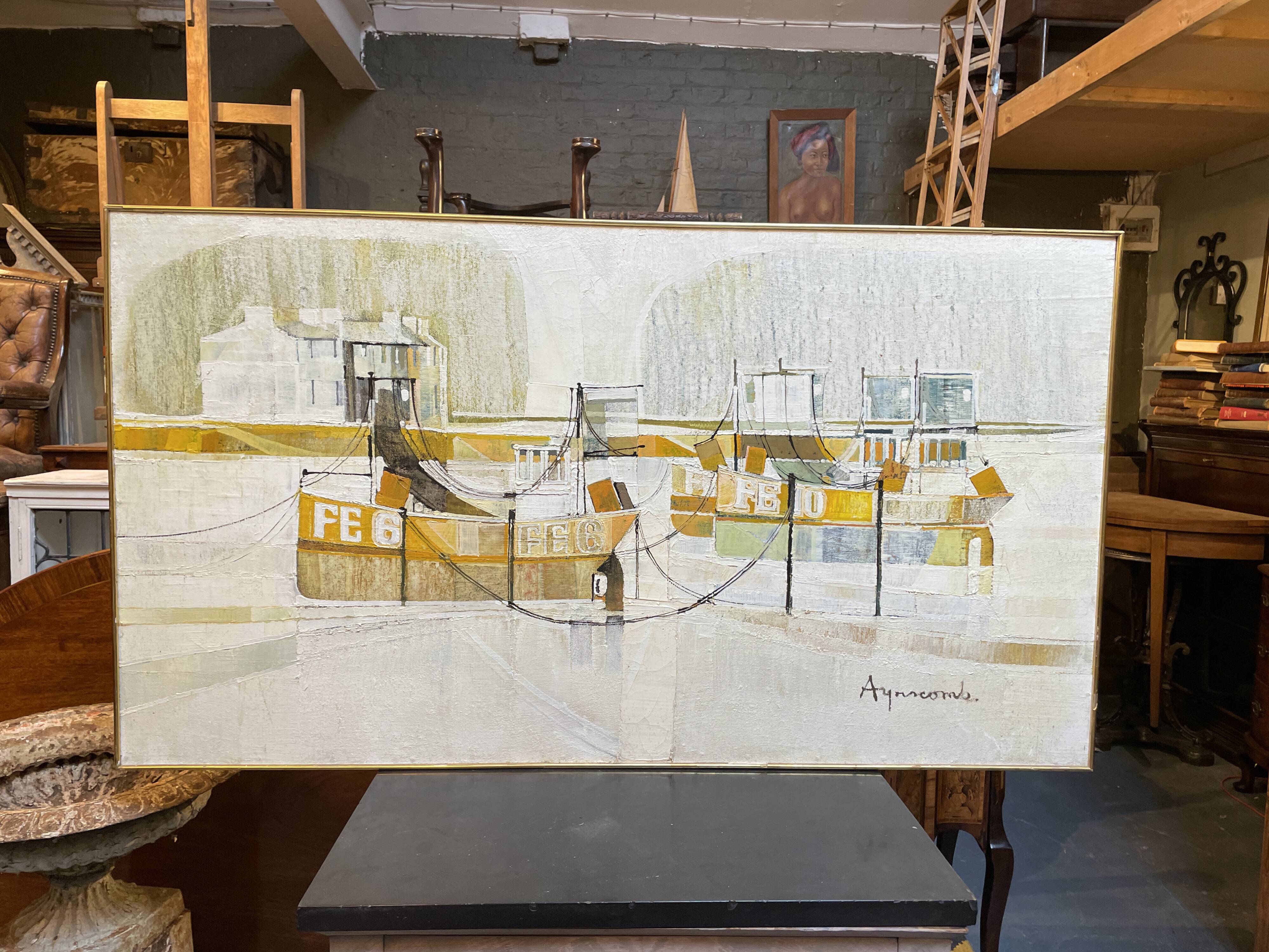 Oil On Board "Folkestone Harbour", Signed , Retailed Liberty & Co