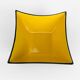 Mid-century black and yellow enameled ceramic bowl