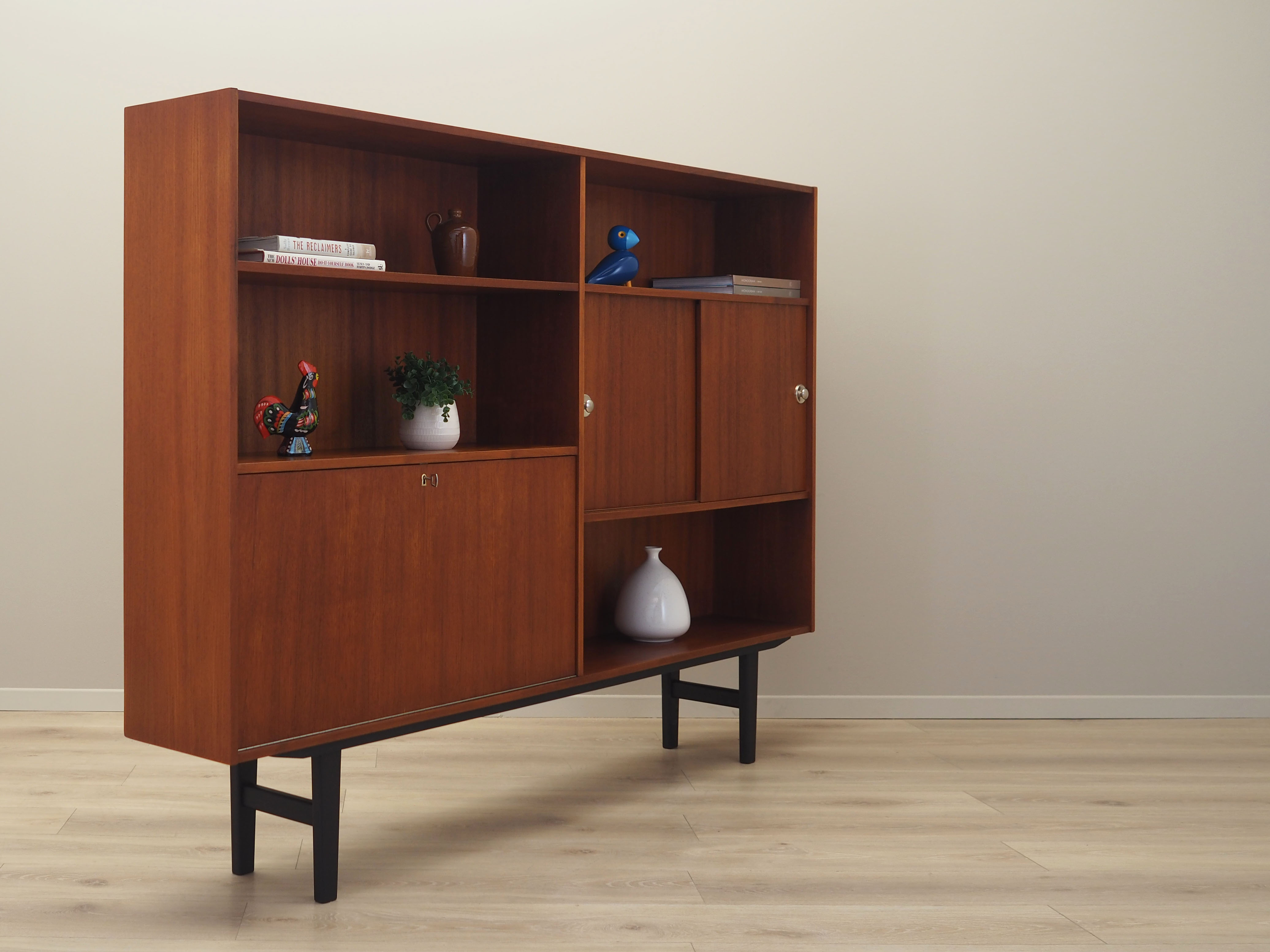 Teak bookcase, Danish design, 1970s, production: Denmark