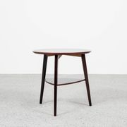 Midcentury Danish round side table in rosewood -Holger Georg Jensen - Kubus