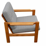 70s armchair in grey fabric