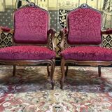 Paire de fauteuils de style Louis XV 19e