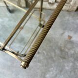 Vintage brass rolling bar cart