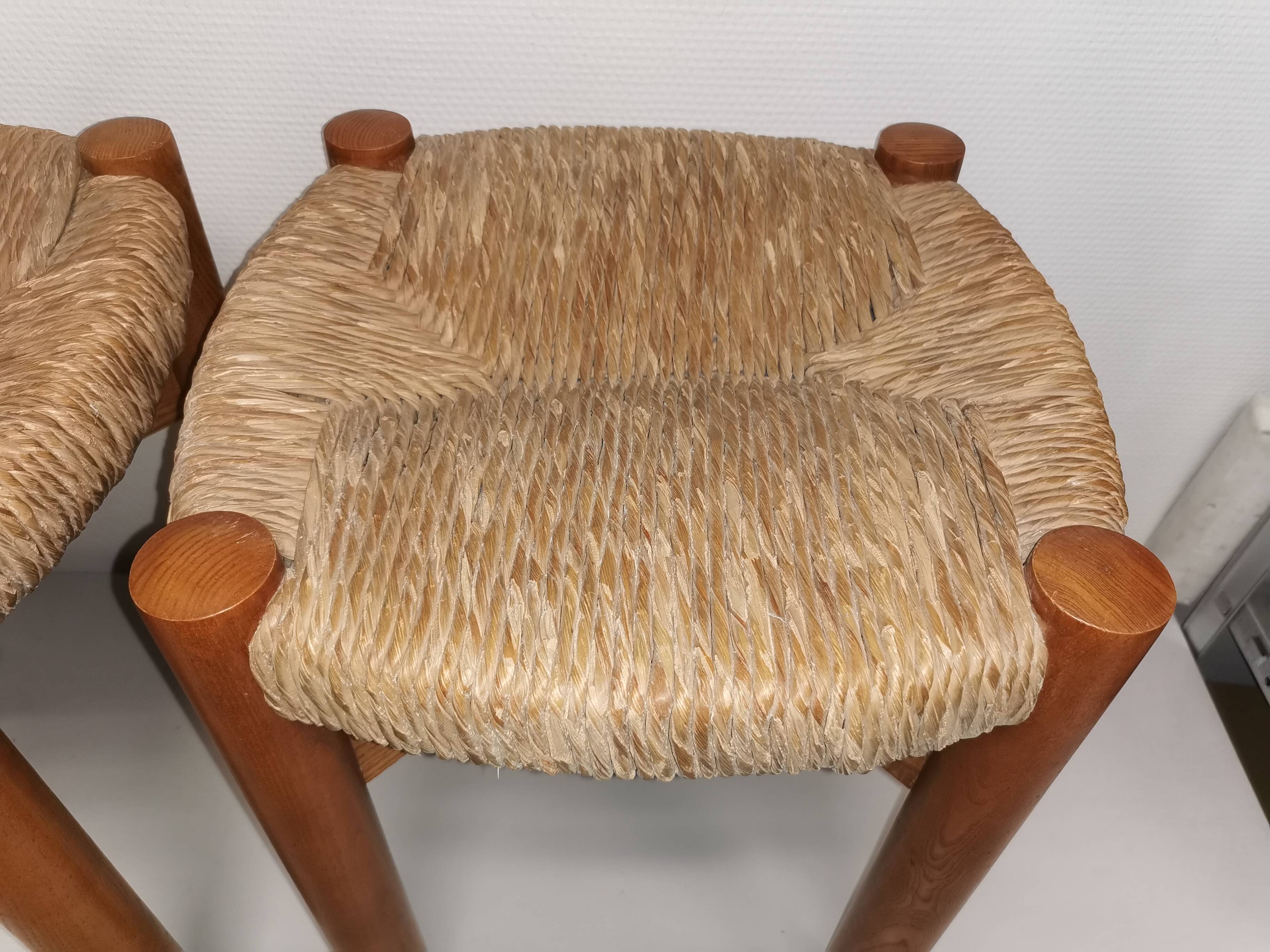 Pair of vintage stools called Méribel by Charlotte PERRIAND