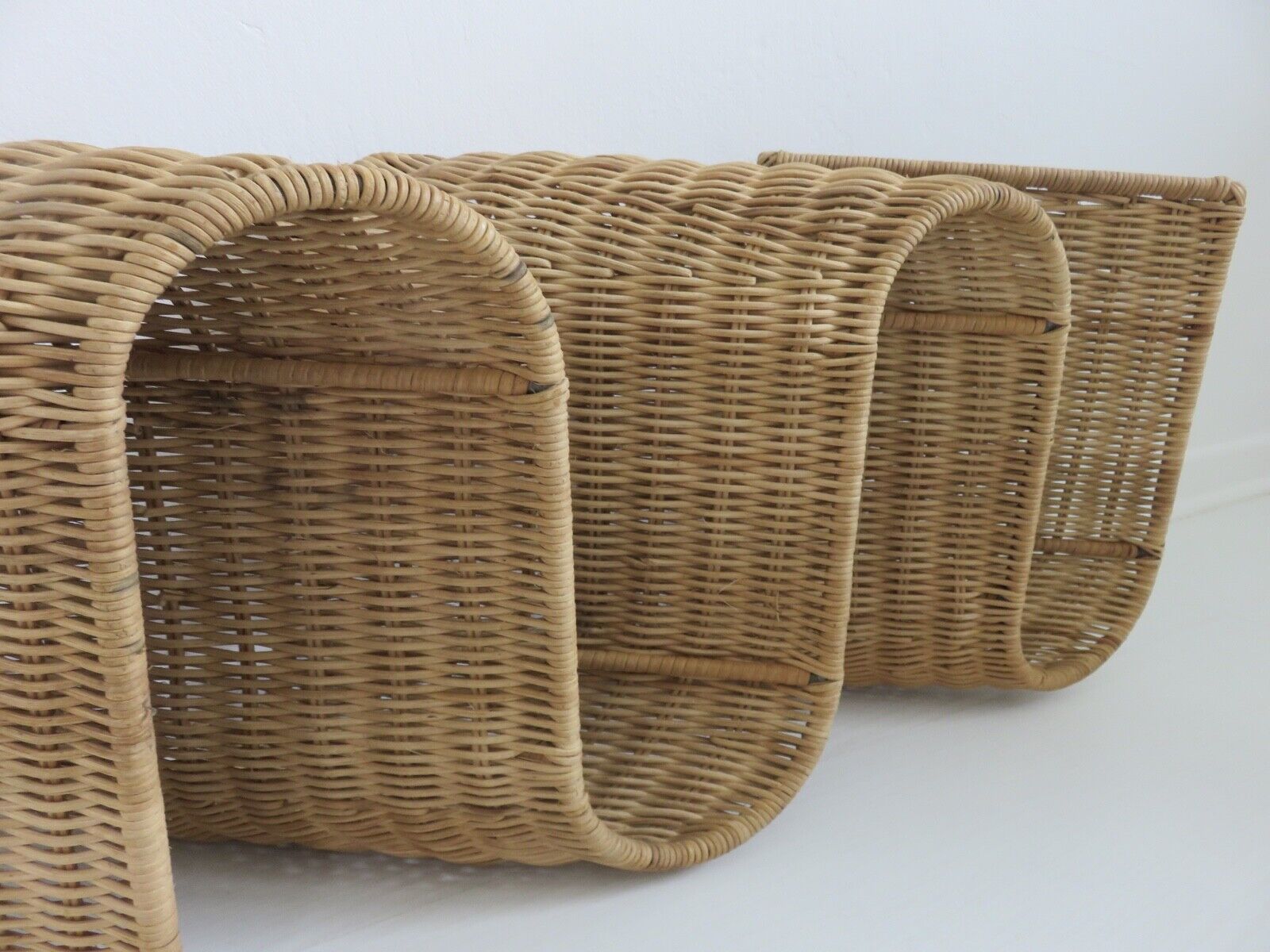 Door magazines wall in rattan Italy 70s