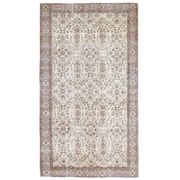 Vintage Turkish Hand-Knotted Wool Cotton Beige Area Rug 158x284