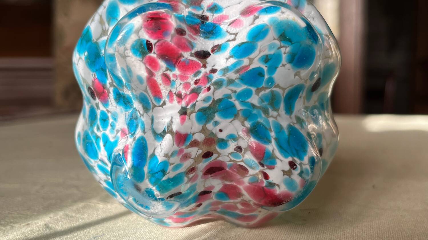 Legras vase in marmoreal glass