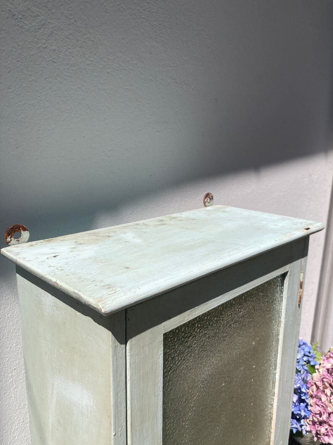 Handcrafted 1940 wooden medicine cabinet