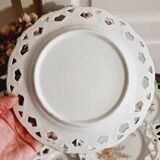 6 assiettes à desserts en porcelaine ajourée