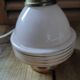 Lampe chevet base art déco rose globe opaline