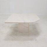 Set of 2 italian marble side tables, 1980's