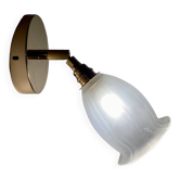 Vintage tulip wall lamp in frosted glass